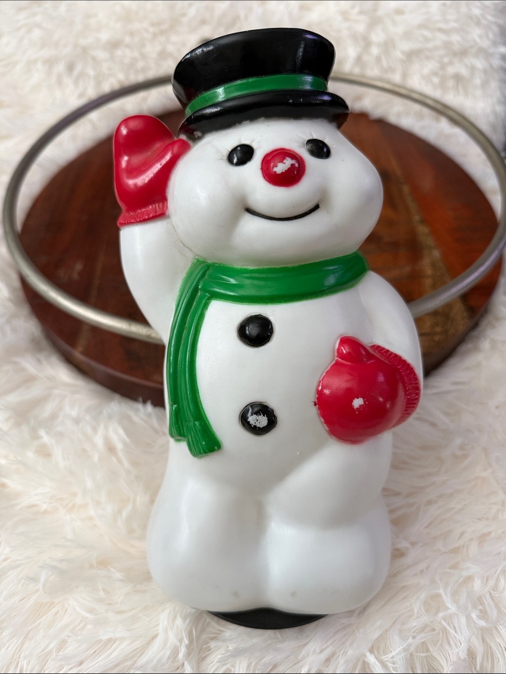 Vintage 1998 Empire Snowman Blow mold Made in China 10” tall